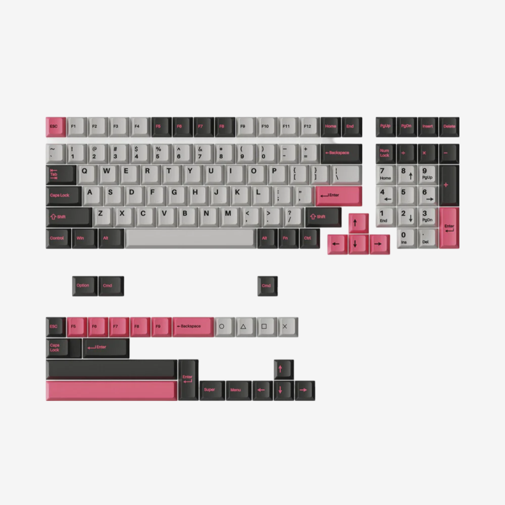 Keychron Cherry Profile Double - Shot PBT Full Set Keycaps (219 nasadek) - Dolch Pink 3