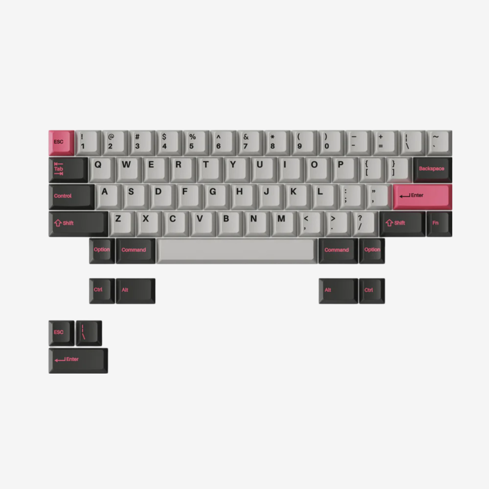 Keychron Cherry Profile Double - Shot PBT Full Set Keycaps (219 nasadek) - Dolch Pink 5