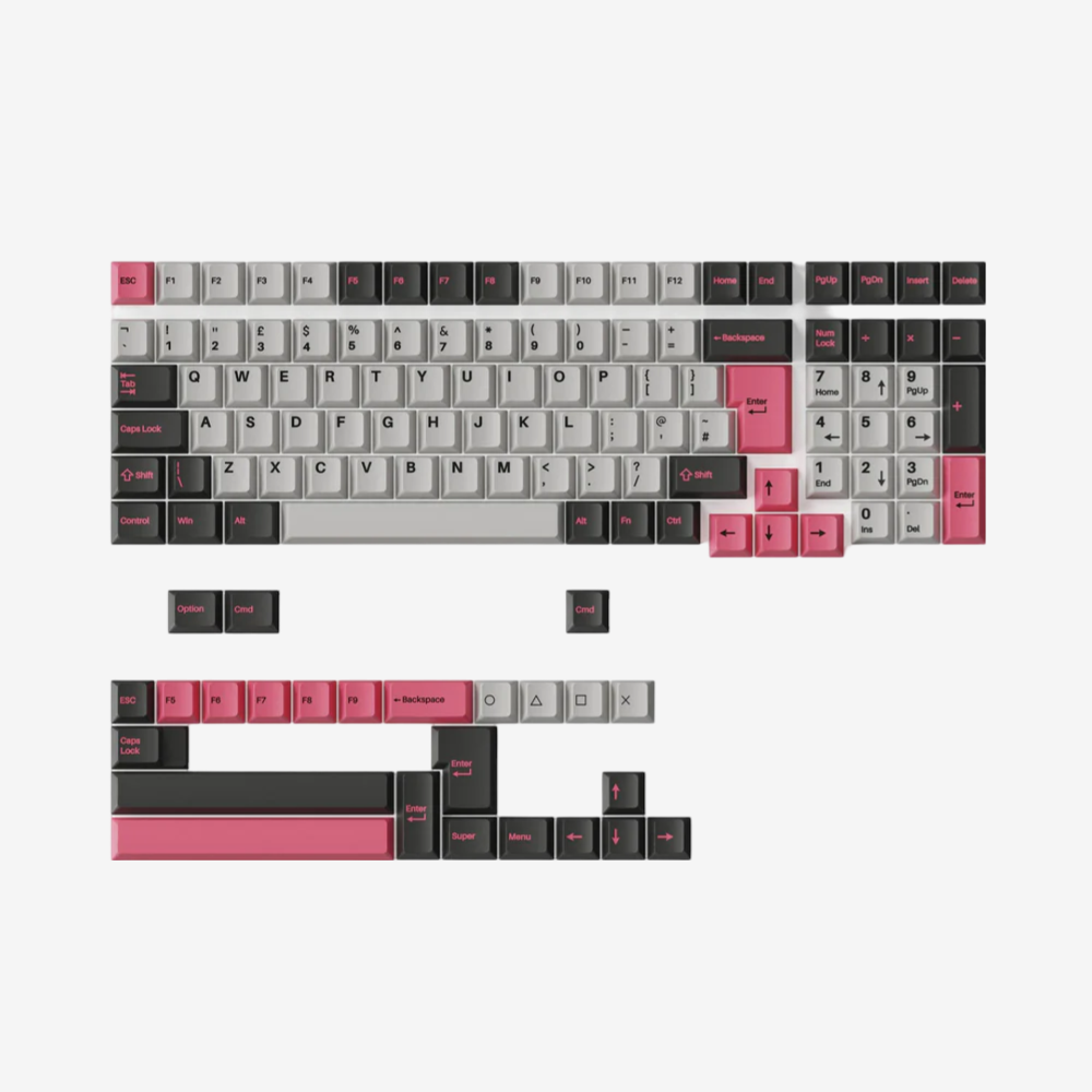 Keychron Cherry Profile Double - Shot PBT Full Set Keycaps (219 nasadek) - Dolch Pink 4