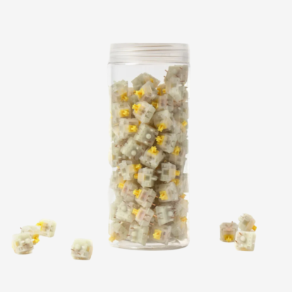 Gateron KS-3 Milky Pro Yellow Switch (Linear)- 110 pieces per pack