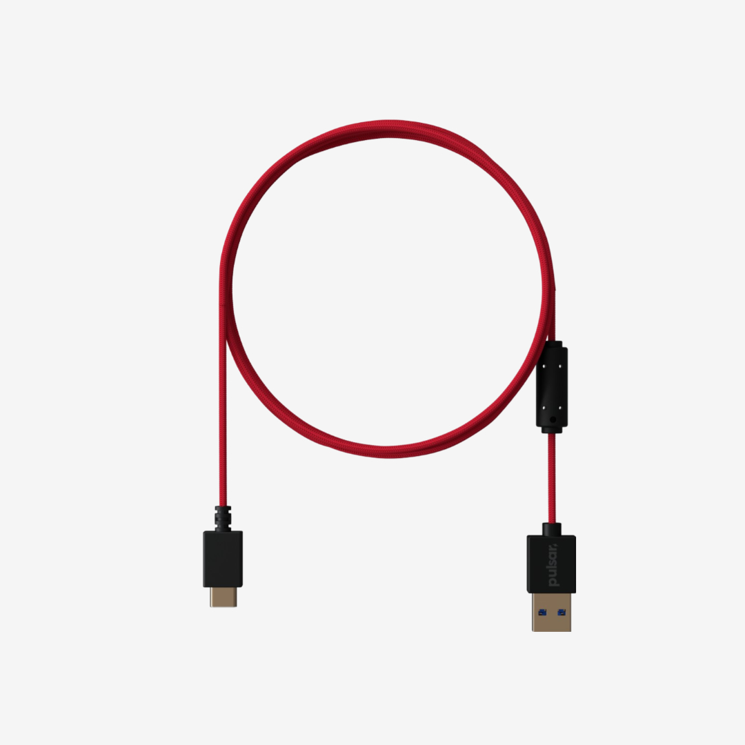 Pulsar USB-C Paracord Cable - Red 1
